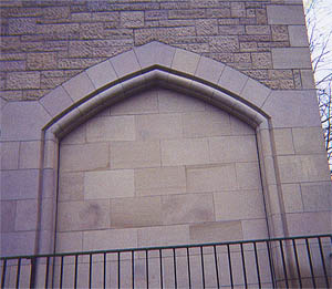 Ashlar and rubble moulded together