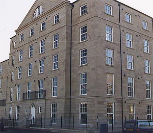 block of flats using 100mm sandstone